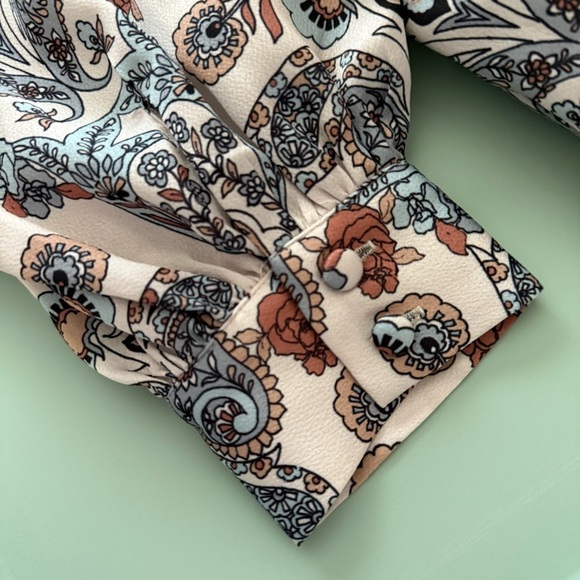 Show Me Your Mumu Dress Carrie Collared Cool Paisley Print Size M - Picture 16 of 16